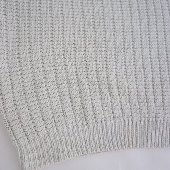Vintage '90s St John's Bay White Cotton Blend Terry Cloth Knit Crewneck Sweater - Picture 6 of 8
